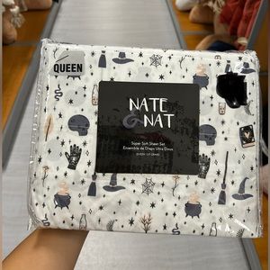 Halloween Mystic Evil Eye Pink Bed Sheet Set